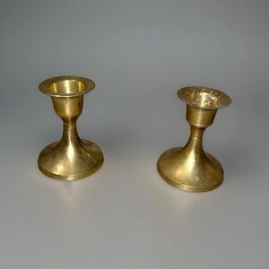Vintage Brass Candle Holders